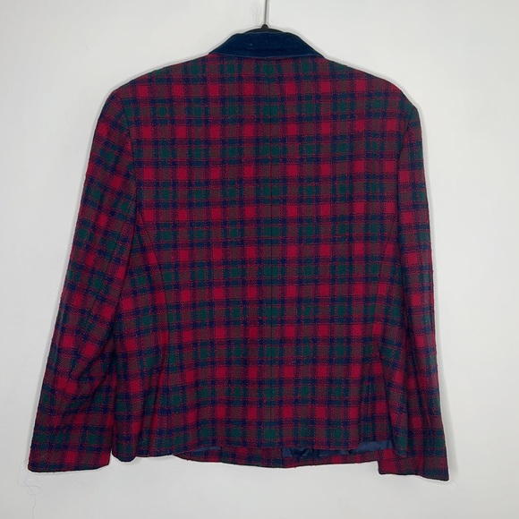 Pendleton Classics Size 14 Tartan Red Plaid Jacket Blazer with skirt - Picture 3 of 9